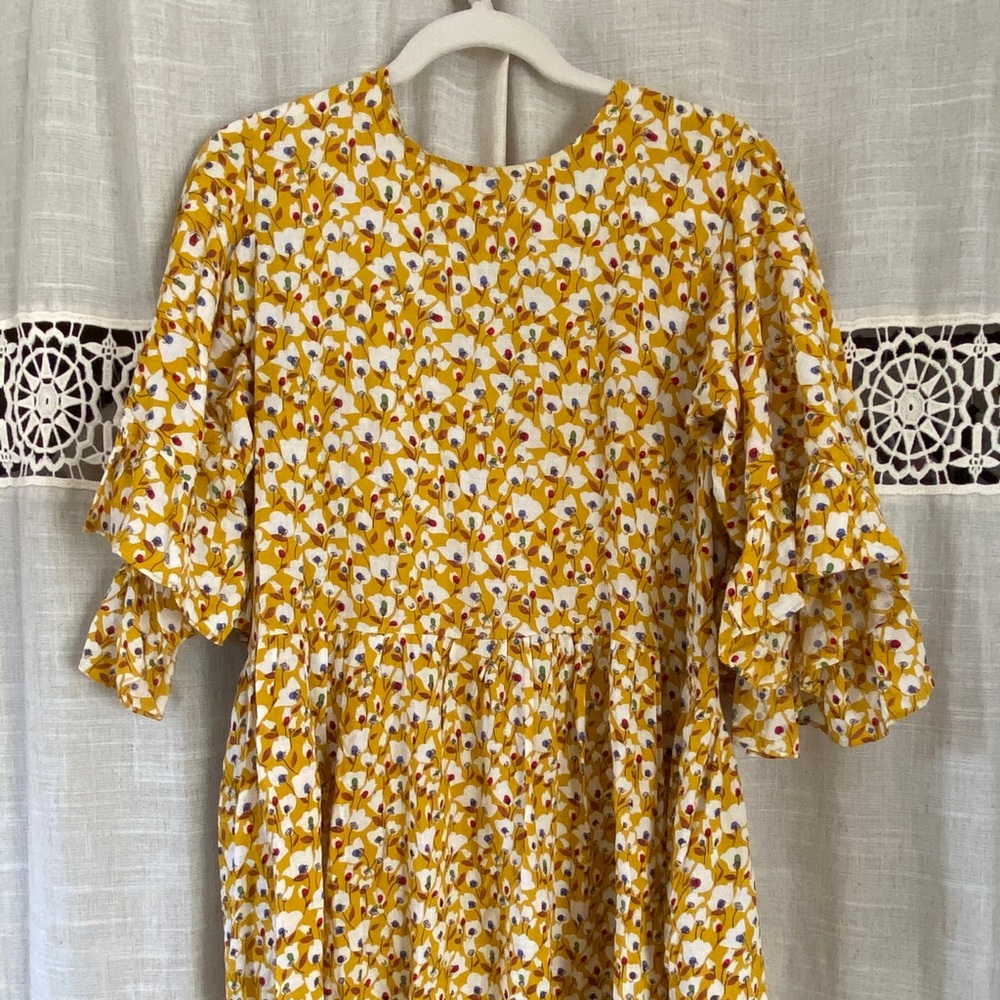 Short festive flowy dress